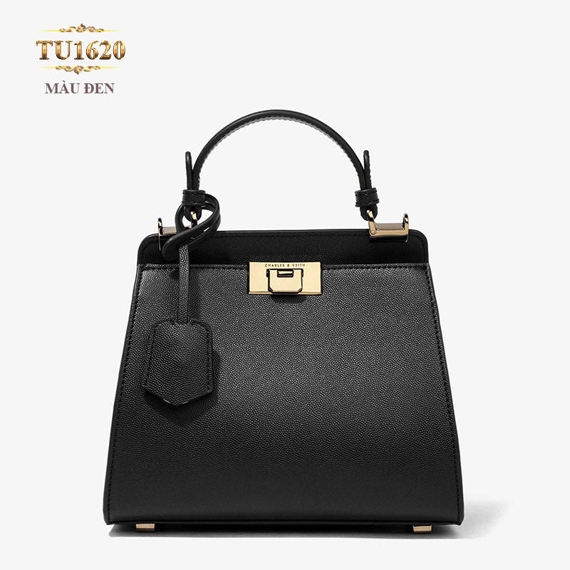 Túi xách CHARLES&KEITH cầm tay màu đen cao cấp TU1620