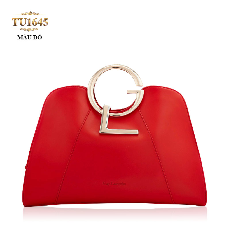 Túi xách GL cao cấp màu đỏ dáng hến thời trang TU1645 (Màu đỏ)