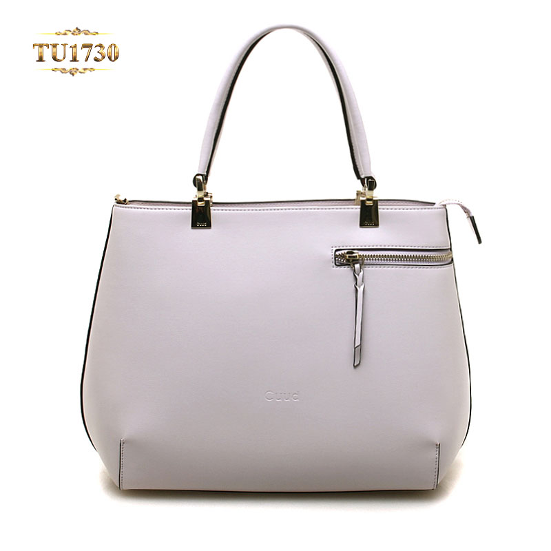 Túi xách trắng cao cấp khóa ngang thân thời trang TU1730
